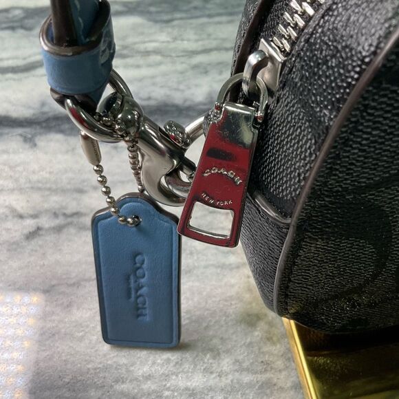 Coach Mini Serena Satchel In Signature Canvas With Horse And Sleigh - Picture 11 of 12